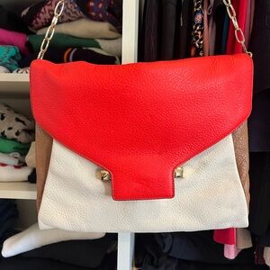 Vince Camuto Chic Colorblock Leather Shoulder Bag